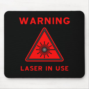 Tapis De Souris Symbole rouge Mousepad d'alerte laser