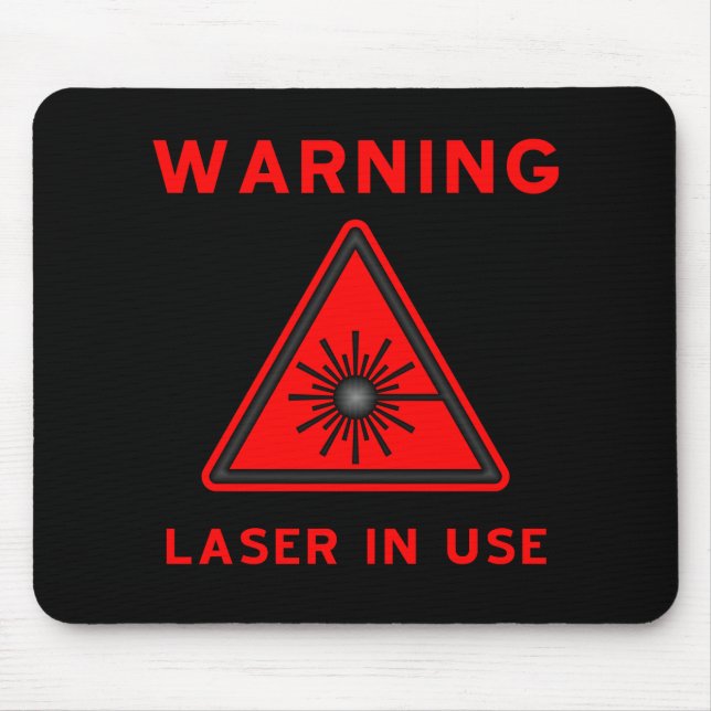 Tapis De Souris Symbole rouge Mousepad d'alerte laser (Devant)
