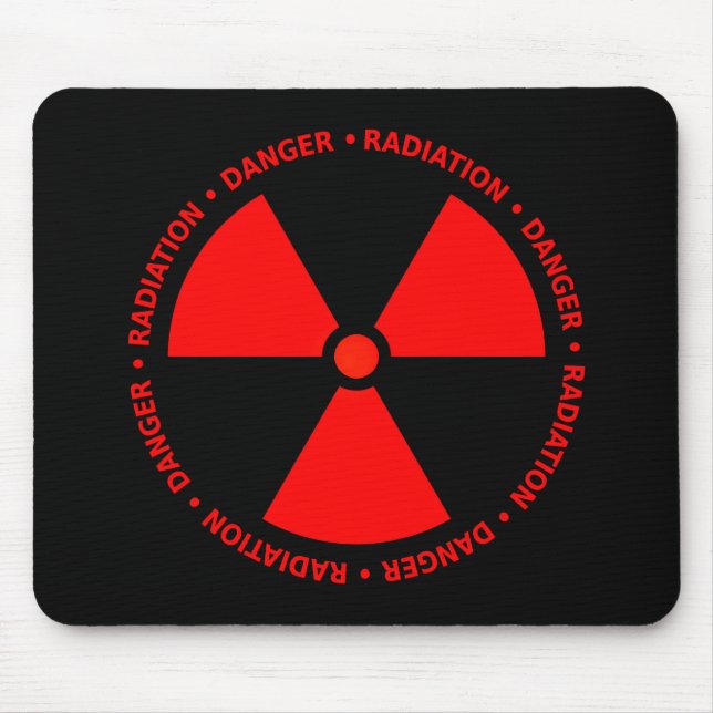 Tapis De Souris Symbole rouge Mousepad de rayonnement (Devant)