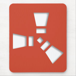 Tapis De Souris Symbole RUST rouge sur ombre claire