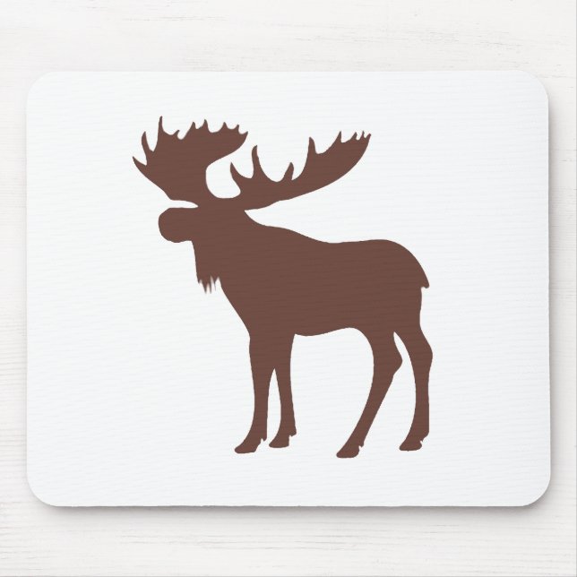 Tapis De Souris Symbole simple de l'orignal brun (Devant)