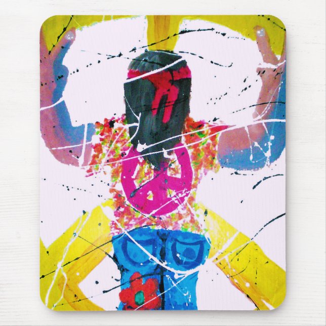 Tapis De Souris SYMBOLE super DE LA PAIX Hippie (Devant)