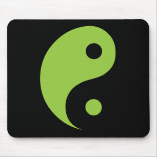 Tapis De Souris Symbole taoïste Yin Yang Vert