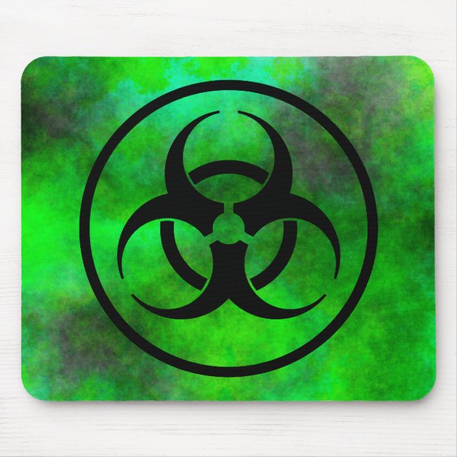 Tapis De Souris Symbole vert Mousepad de Biohazard de brouillard (Devant)