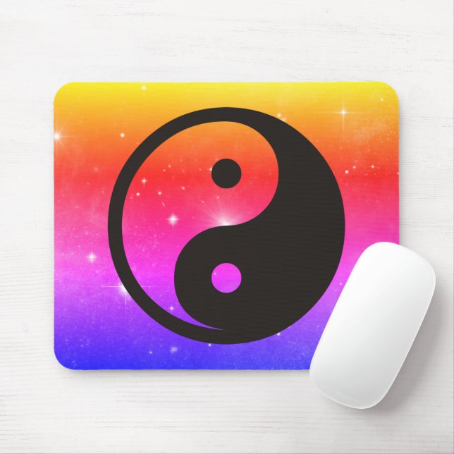 Tapis De Souris Symbole Yin Yang - tatouage solide (Avec souris)