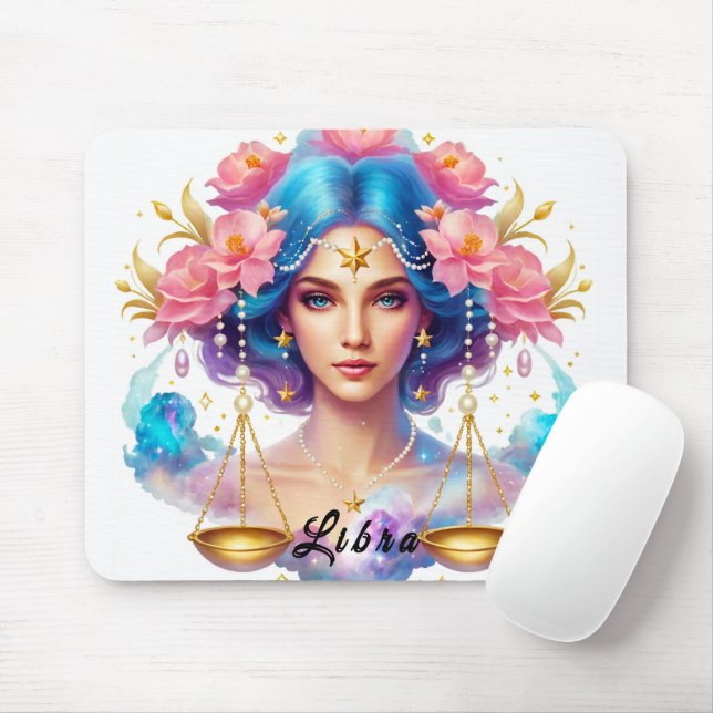 Tapis De Souris Symbole Zodiaque mignon/Libra (Avec souris)
