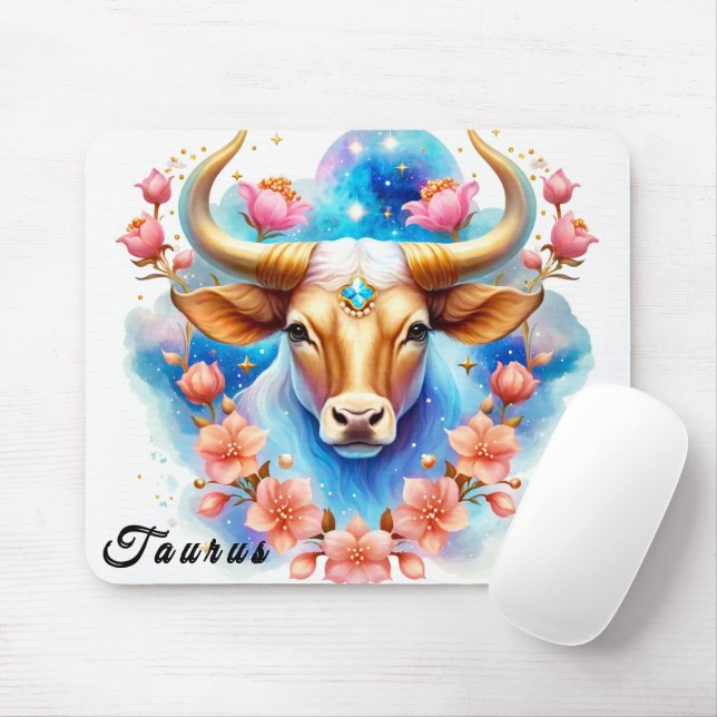 Tapis De Souris Symbole Zodiaque mignon/Taurus (Avec souris)