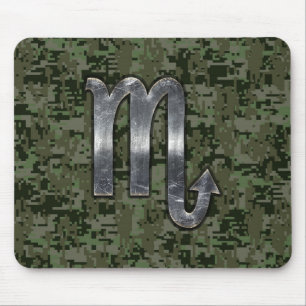 Tapis De Souris SYMBOLE Zodiaque Scorpio Camo numérique Woodland