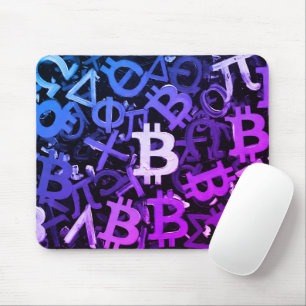 Tapis De Souris Symboles de Bitcoin (Style : Miami Purple - 3)