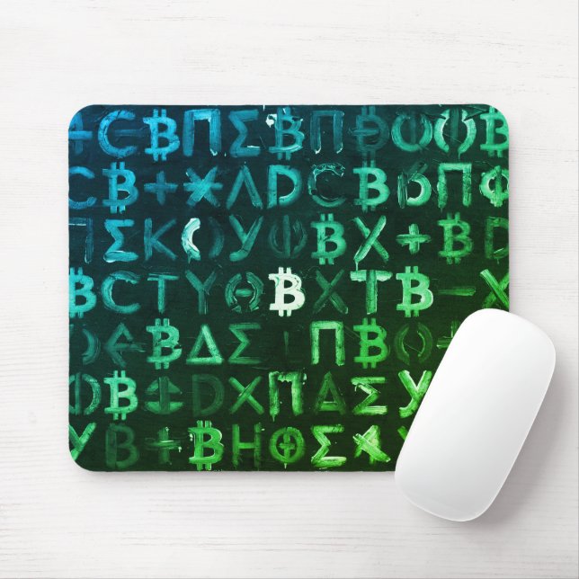 Tapis De Souris Symboles de Bitcoin (Style : Vert Profit - 9) (Avec souris)