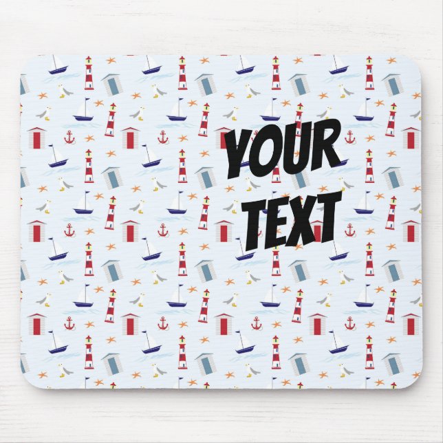 Tapis De Souris Symboles de la mer cool (Devant)