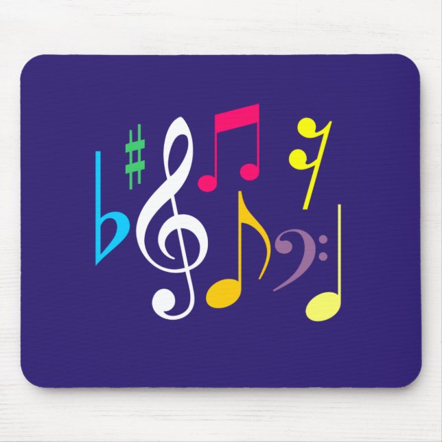 Tapis De Souris Symboles de musique Mousepad (Devant)