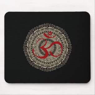 Tapis De Souris Symboles de Yoga par Mona Om Yoga Ohm Méditation H