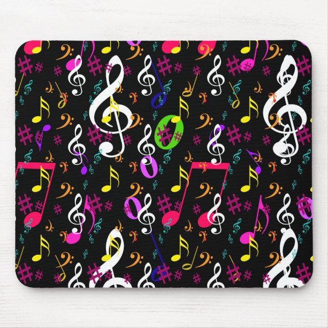 Tapis De Souris Symboles musicaux Design Motif (Devant)