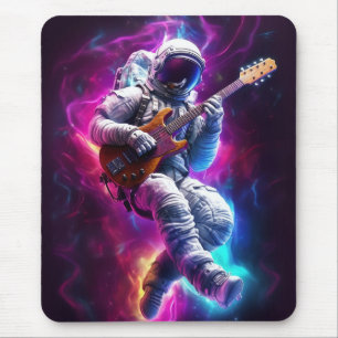 Tapis De Souris Symphonie du vide Astronaute de Neon Cyberpunk