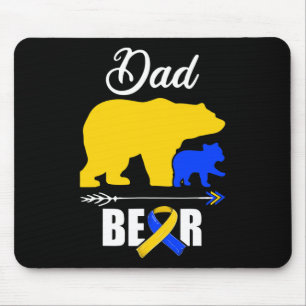 Tapis De Souris Syndrome de Trisomie 321 Papa Ours Sensibilisation