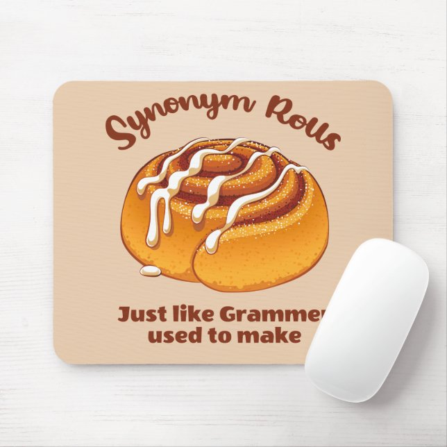 Tapis De Souris Synonym Rolls Comme Grammer Utilisé Pour Faire (Avec souris)
