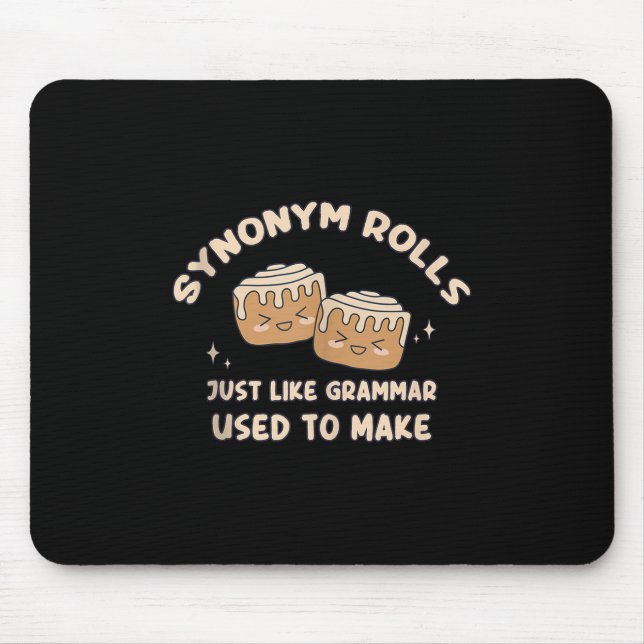 Tapis De Souris Synonym Rolls Plaisanter Cinnamon Rolls Grammar Pu (Devant)