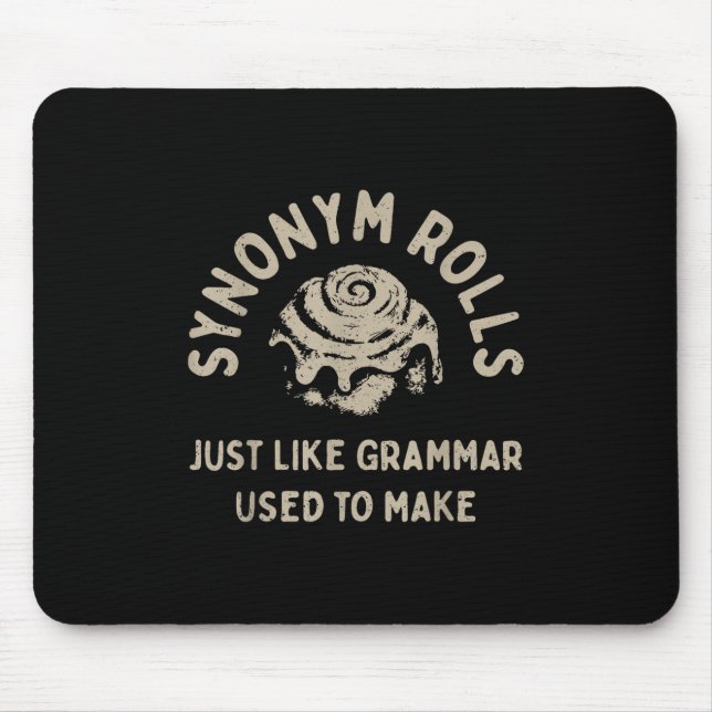 Tapis De Souris Synonym Rolls Plaisanter Cinnamon Rolls Grammar Pu (Devant)