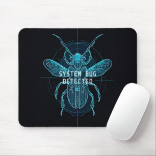 Tapis De Souris Système de plan néonique Bug Programmesur de burea