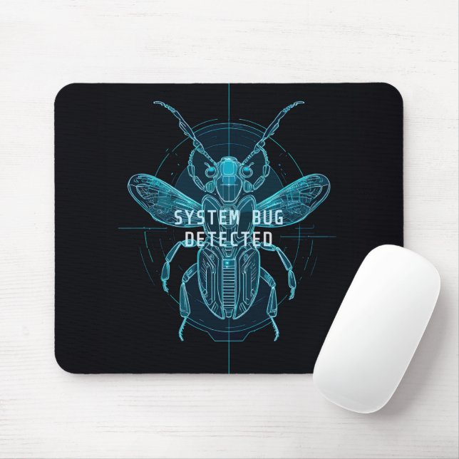 Tapis De Souris Système de plan néonique Bug Programmesur de burea (Avec souris)