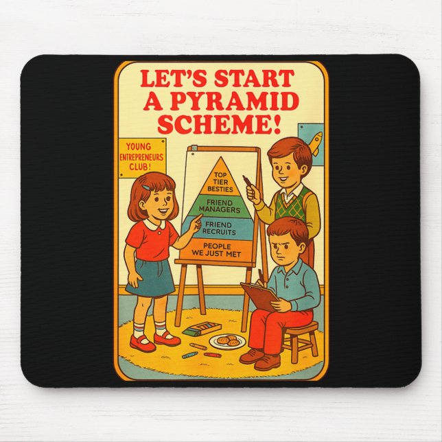 Tapis De Souris Système de Pyramide Drôle Blackcraft Culte Humour  (Devant)