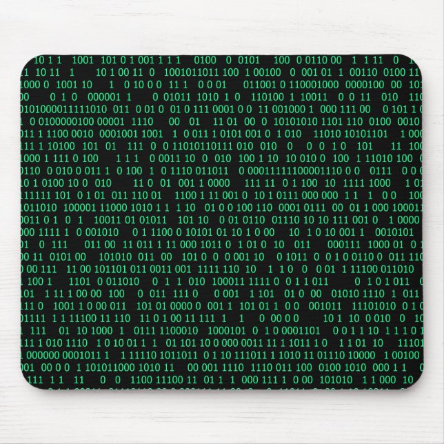Tapis De Souris Système numérique binaire vert (Devant)