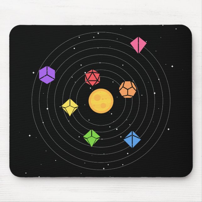 Tapis De Souris Système solaire Jeu de dés Astrologie Tablette RPG (Devant)