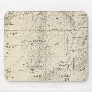 Tapis De Souris T17S R27E Carte de la section du comté de Tulare