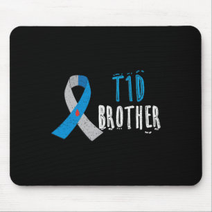 Tapis De Souris T1d Brother Bleu Ruban Type 1 Sensibilisation au d
