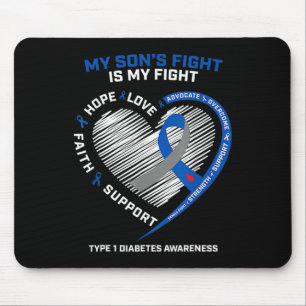 Tapis De Souris T1d Maman Le combat de mon fils est mon combat Typ