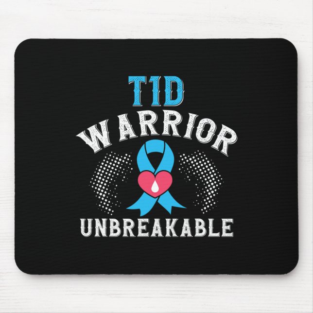 Tapis De Souris T1d Warrier Unbreakable Diabetes Awareness Mois B (Devant)