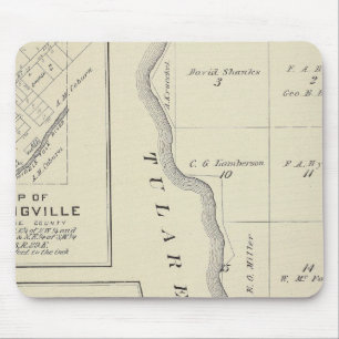 Tapis De Souris T22S R22E Carte de la section du comté de Tulare