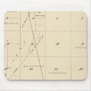 Tapis De Souris T24S R24E Carte de la section du comté de Tulare