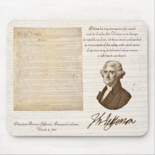 Tapis De Souris T. Jefferson : Opinion et raison - Mousepad