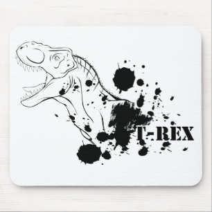 Tapis De Souris T-Rex (Black and White)