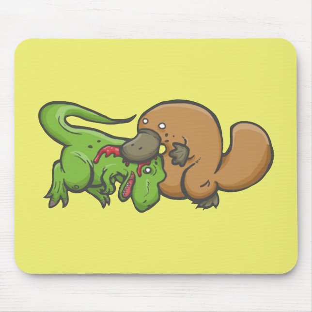Tapis De Souris T-rex contre l'ornithorynque (Devant)