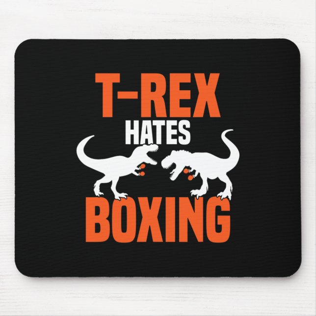 Tapis De Souris T-rex déteste la boxe - Boxe Sparring Kick Boxing  (Devant)