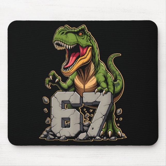 Tapis De Souris T-rex Dinosaur Funny Six Seven Meme Cool Tyrannosa (Devant)