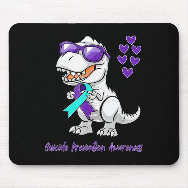 Tapis De Souris T-rex Dinosaur Suicide Prevention Awareness Day Di (Devant)