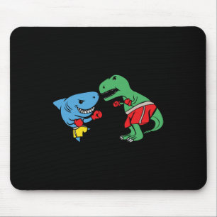 Tapis De Souris T-Rex Dinosaure Boxe Punching Requin Drôle de Comb