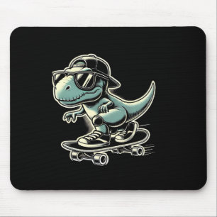 Tapis De Souris T Rex dinosaure planche à roulettes drôle skate ré