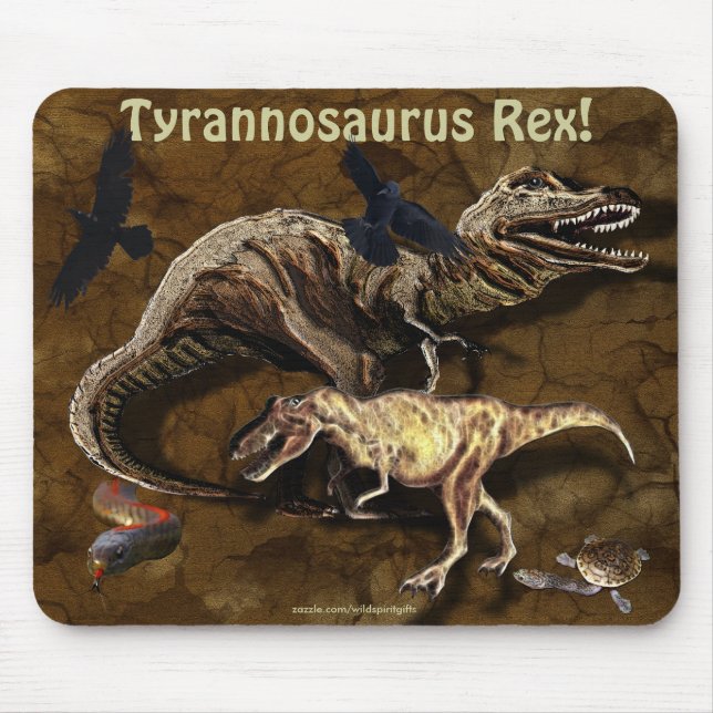 Tapis De Souris T-Rex Dinosaures & Faune Mousepad (Devant)