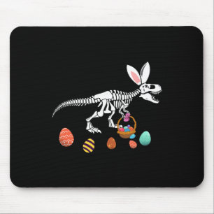 Tapis De Souris T-Rex drôle de Pâques squelette lapin croquis chas