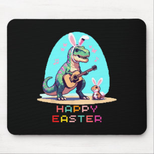Tapis De Souris T-rex Joyeux Oeufs de Pâques Retro Pixel Vintage A