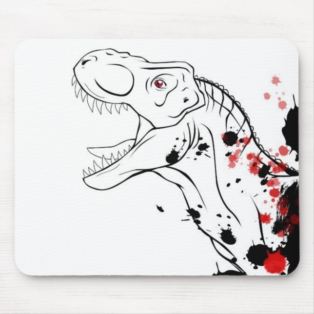 Tapis De Souris T-Rex (rouge et noir) (Devant)