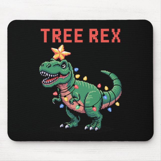 Tapis De Souris T-Rex sale pull Noël dégueu dinosaure  (Devant)