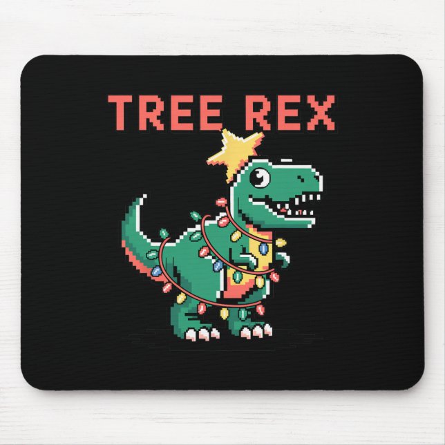 Tapis De Souris T-Rex sale pull Noël dinosaure Noël (Devant)