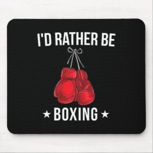 Tapis De Souris T Shirt Boxe Drôle - Je Préfère Faire de la Boxe C