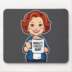 Tapis De Souris T-shirt cadeau drôle pour la tante la plus cool qu